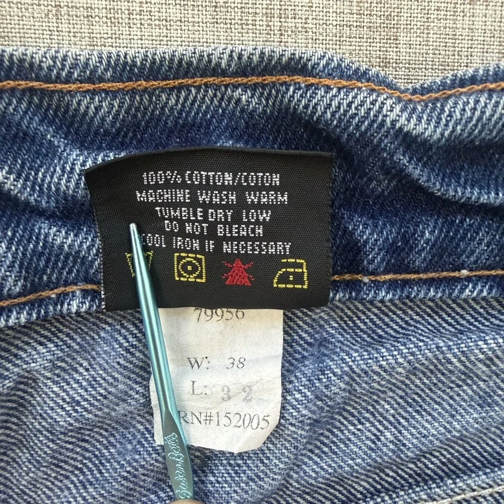Vintage Prison Blues Denim Jeans Mens 36x31 Carpenter Workwear Made In USA